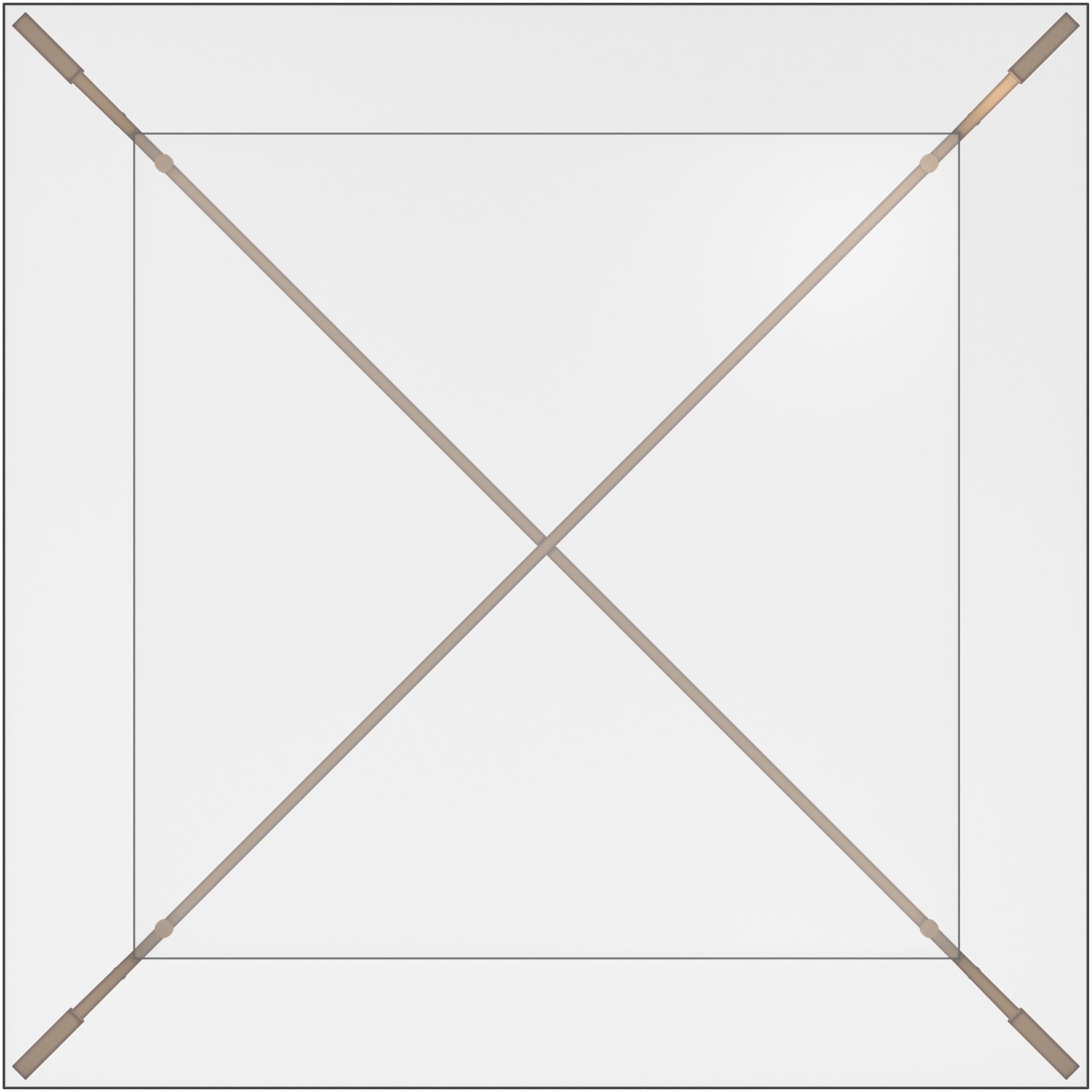 Xavier 43.25 X 43.25 inch Antique Brass Coffee Table